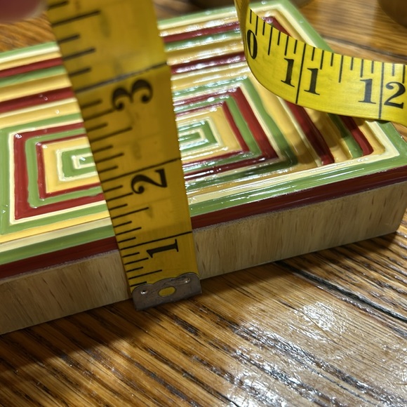 Vintage Gloria Vanderbilt Home soap dish in Geranium Stripe pattern. - Picture 8 of 8
